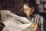Anders Zorn Emma Zorn reading Sweden oil painting artist